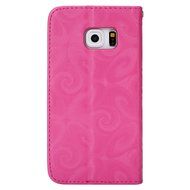 Galaxy S6 Edge Wallet Case, PHEZEN Bling Liquid Glitter Love Heart Floating 3D Hourglass Luxury Pu Leather Magnet... N21