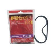 3M 2-Belt Hoover T1 and 80 Vacuum Belt by Filtrete