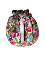 Teapot Cozy, tea warmer with Blue birds and Orange, Red, Blue paisley on white for a 5-8 cup teapot #320