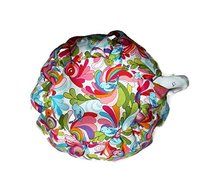 Teapot Cozy, tea warmer with Blue birds and Orange, Red, Blue paisley on white for a 5-8 cup teapot #320 N2