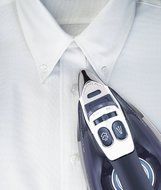 Rowenta DW8080 Pro Master 1700-Watt Micro Steam Iron Stainless Steel Soleplate with Auto-Off, 400-Hole, Blue N3