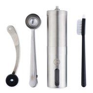 QHP Best Manual Coffee Grinder Stainless Steel Body Stylish Design User-friendly and Rugged Includes Black Brush...