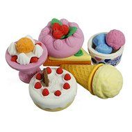 Pink Lizard Cute Food Animal Vegetable Fruit Simulation Rubber Pencil Eraser Set N5