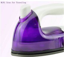 MorningRising Mini Travel Iron, Mini Wired Water Spray Steam Electric Iron for Traveling (Purple) N7