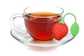 Tea Infuser Set of 3 Cute Silicone Tea Strainers by Simple To Brew, Strawberry Lemon and Orange Tea Infusers for... N2