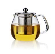Glass Teapot with Stainless Steel Infuser and Lid,26oz/750ml Borosilicate Ultralight High Heat Resistance Teapots...