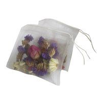 Lucklovely Empty Heat Sealing Nylon Pyramid Tea Filter Bags with String for Loose Tea 2.63&quot; *2.76&quot; 100Pcs