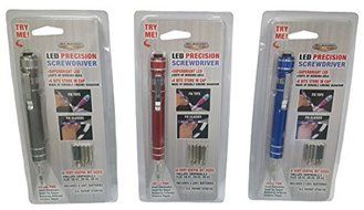 LED Light Up Precision Screwdriver (Color May Vary) by BLAZING LEDZ