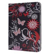 Seedan Folio Stand Case for Samsung Galaxy Tab 4 10.1 (10.1 inch, SM-T530 / T531 / T535) Black Butterfly Flower... N4