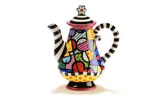 Romero Britto Ceramic Teapot, Flowers