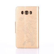Galaxy J7 2016 Case,Galaxy J7 2016 Cover,ikasus Glitter Diamond Embossing Flowers Lily Butterfly PU Leather Flip... N31