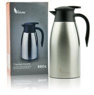 Thermal Carafe 68Oz Stainless Steel Double Walled Insulated Vacuum Thermos with Lid for Coffee Tea By Velcare