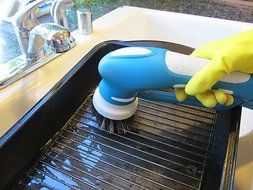 Power Scrubber with 2 Rechargeable Batteries 4 Brushes 1 Scouring Pad Ideal Bathroom Power Scrubber N4