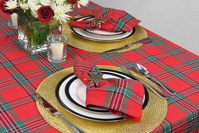 DII Christmas Holiday Holly Jolly Plaid Napkin, Set of 6 N59