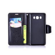 Galaxy J7 2016 Case,Galaxy J7 2016 Cover,ikasus Glitter Diamond Embossing Flowers Lily Butterfly PU Leather Flip... N43
