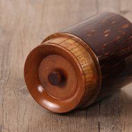 Tea Storage Tin, Coffee Tin, Tea Container, Spice Storage, Japanese Wooden, Multi-Purpose Kitchen Storage Container... N3