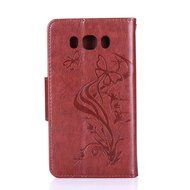 Galaxy J7 2016 Case,Galaxy J7 2016 Cover,ikasus Glitter Diamond Embossing Flowers Lily Butterfly PU Leather Flip... N47