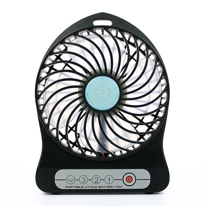 KooPower 4-Inch Portable USB Mini Fan - Rechargeable Battery Operated with 3 Speeds N6