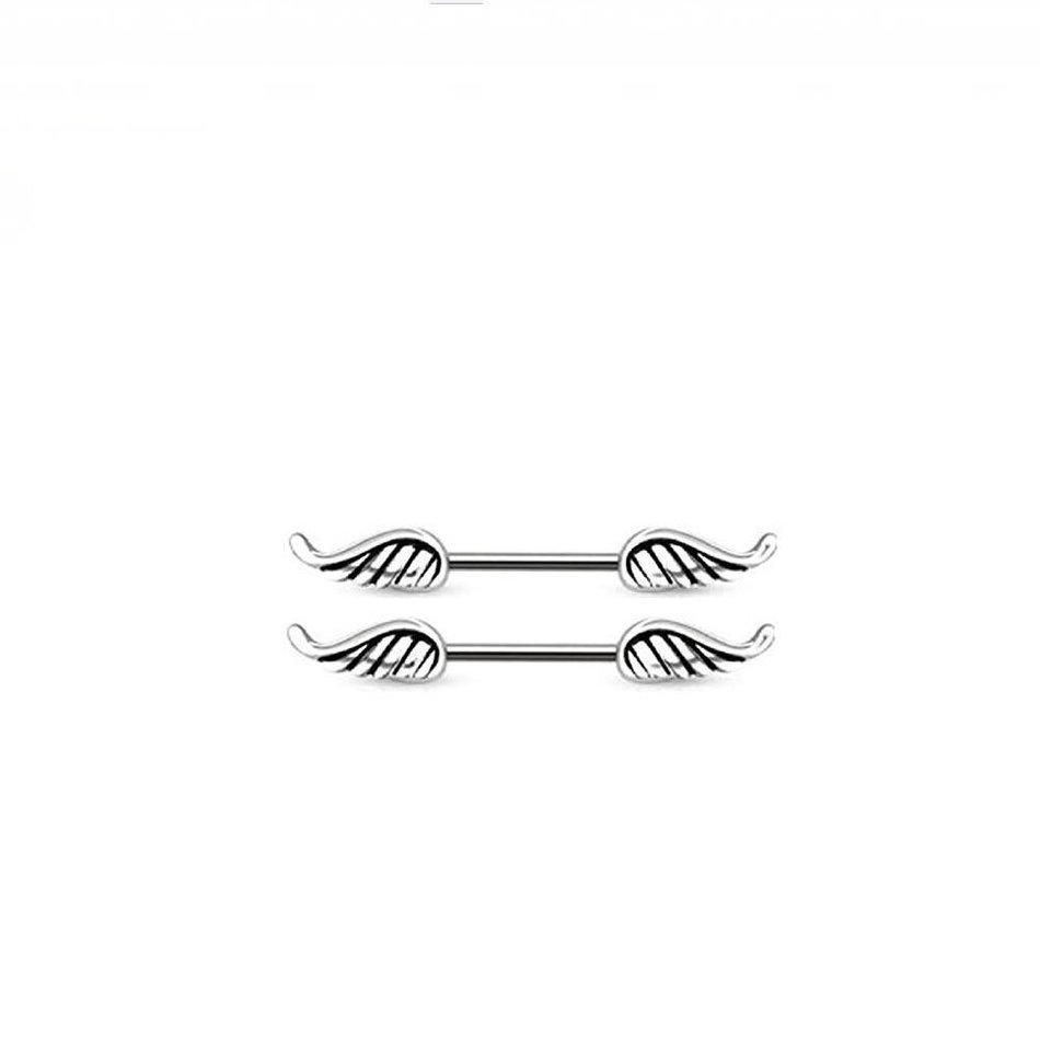 Dedegui 316l Stainless Steel 14g Wings Nipple Rings Body Piercing Sold As a Pair N2