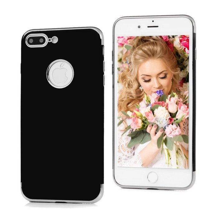 iPhone 7 Plus Case (5.5 inch) - Shockproof Soft TPU Rubber Skin Gel Bumper Case Splicing Electroplating Frame... N6