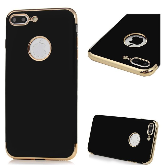 iPhone 7 Plus Case (5.5 inch) - Shockproof Soft TPU Rubber Skin Gel Bumper Case Splicing Electroplating Frame... N12