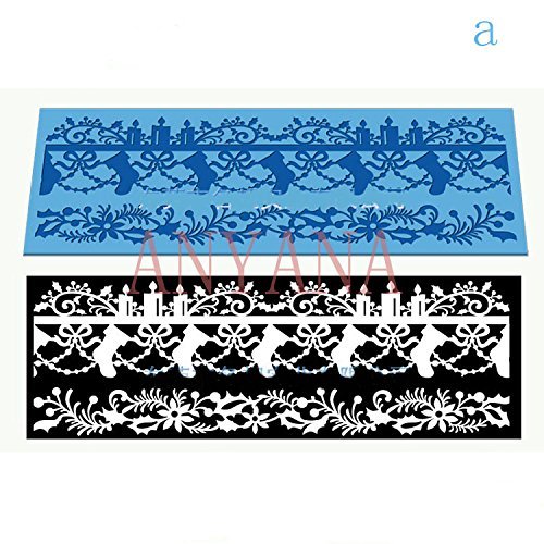 Anyana Sugarcraft Silicone Molds Fondant Cake Decorating Tool Silicone Lace Mold Pastry