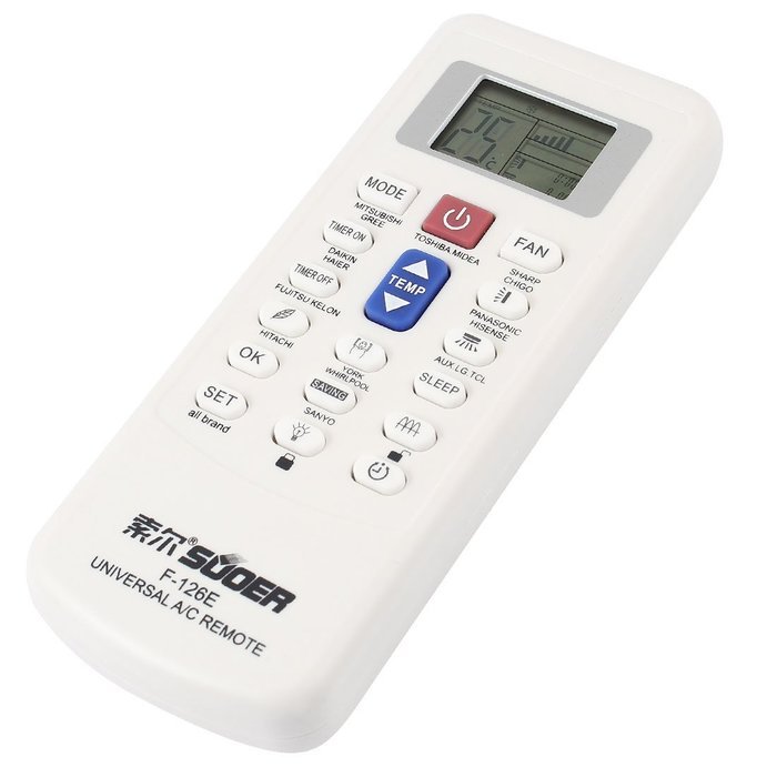 Plastic Shell Universal LCD Display Air Conditioner A/C Remote Control