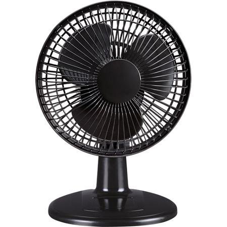 Principal 2-In-1 6" Front Metal Grill Super-quiet Motor Durable, Desk/Clip Fan- Black