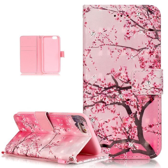iPhone 6S Plus Case,iPhone 6 Plus Case,ikasus Glitter Diamond Colorful Painted PU Leather Flip Wallet Pouch Stand... N6