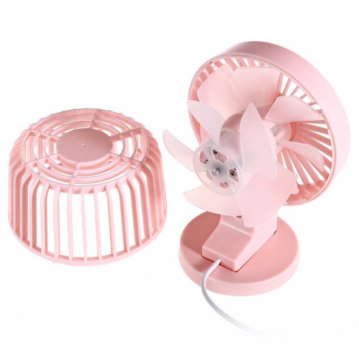 Double-vane, 2-Speed, Portable Mini USB Desk Fan Ultra-quiet Adjustable ABS Electric Creative Fan for Home Office... N12
