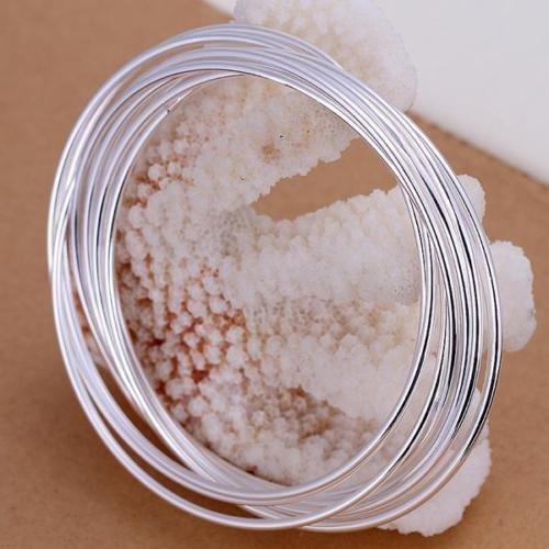 Classic 10pcs Lots Women 925 Sterling Silver Plated Winsome Bracelet Cuff Bangle N3