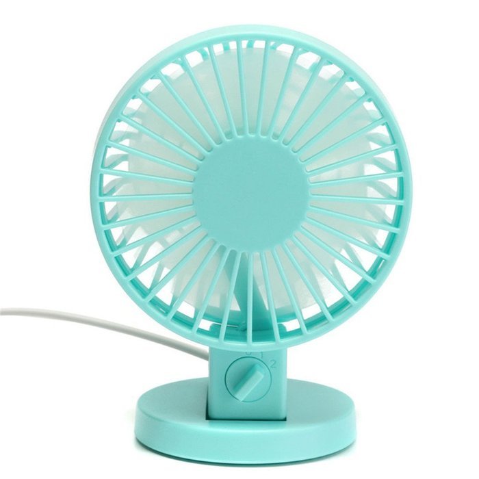 Double-vane, 2-Speed, Portable Mini USB Desk Fan Ultra-quiet Adjustable ABS Electric Creative Fan for Home Office... N13