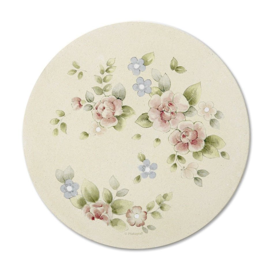 Pfaltzgraff Tea Rose Stone Trivet, 6-1/2-Inch