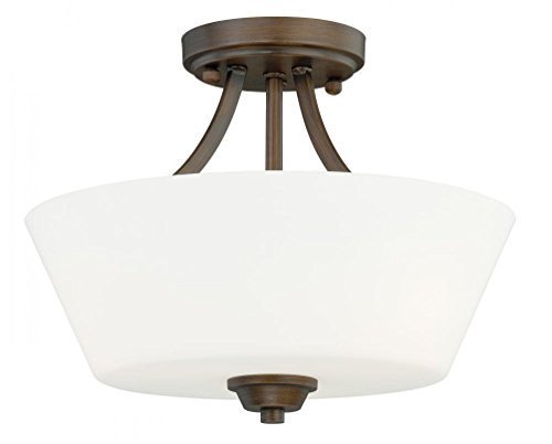 Vaxcel C0063 Calais 13-Inch Semi-Flush Mount, Venetian Bronze by Vaxcel