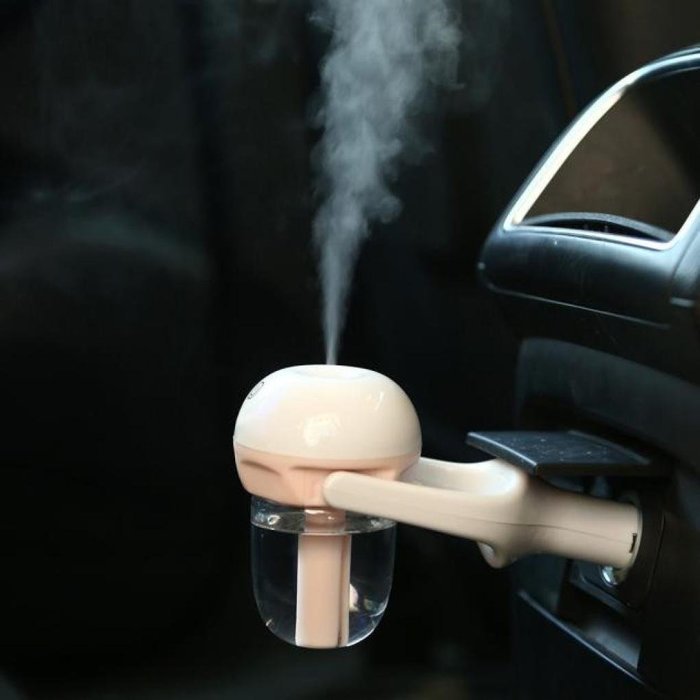 DZT1968 Auto Mini Car USB Humidifier Air Purifier Freshener Travel Car Portable (pink) N3