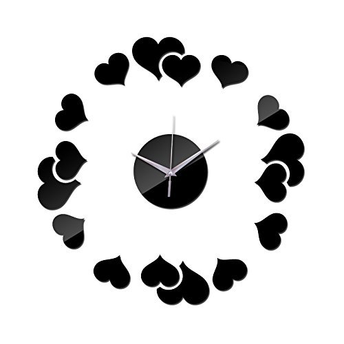EverTrust(TM) new sale top fashion home decor mirror acrylic wall clock clockd sticker modern 3d living room watches N2