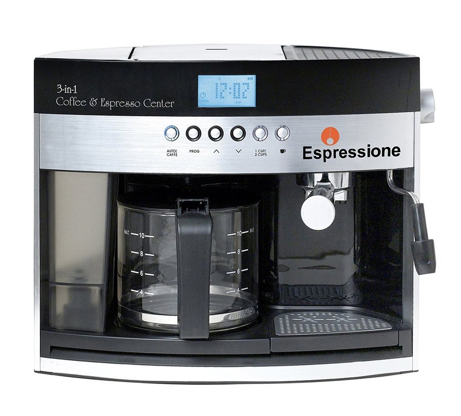 Espressione 3-in-1 Programmable Coffee and Espresso Maker, Silver