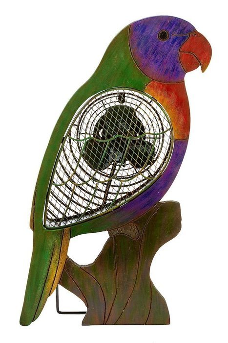 Deco Breeze DBF0110 Figurine Wooden Lorikeet Fan N2