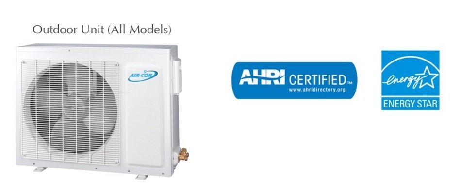 Air-Con 24,000 BTU 18 SEER Ductless Mini Split AC w/ Heat Pump Inverter Technology