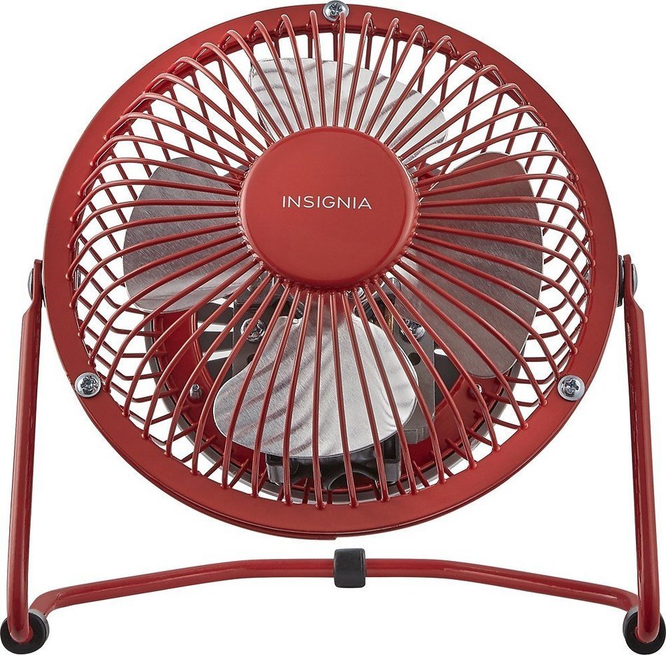 Red Table Desk Fan Durable Workstation Small Space Air Cooling Unit 360&deg; Tilt N2