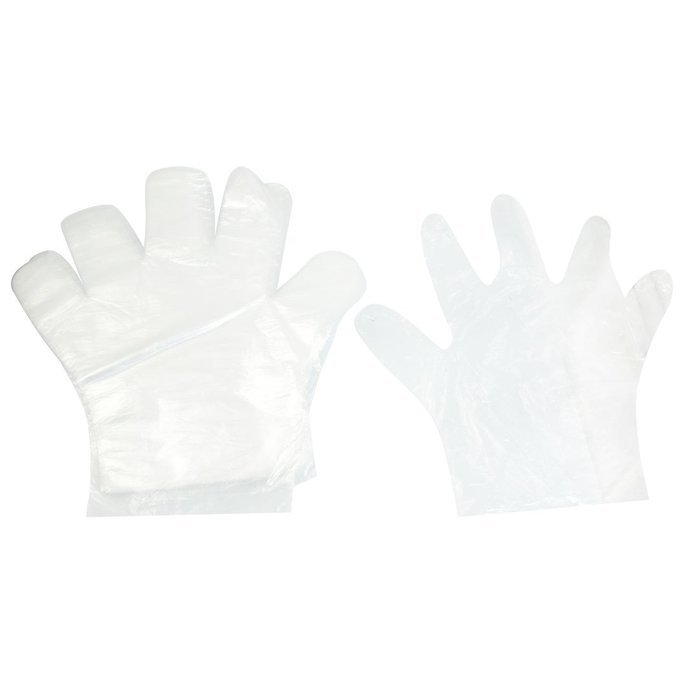 uxcell&reg; Plastic Cooking Food Hand Protective Disposable Gloves 50Pcs Clear