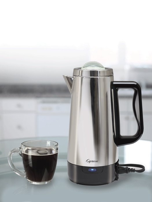 Capresso 405.05 12 Cup Perk Coffee Maker, Metallic