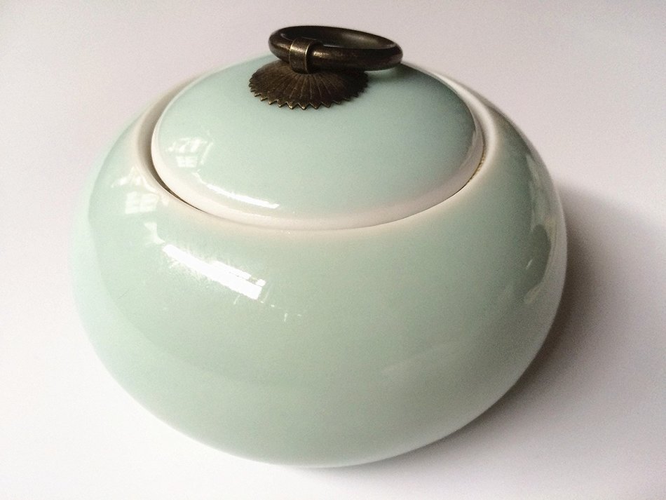 Eternal Chinese Ceramic Tea Canister Set Tea Tins Containers Tea Pot / Tea Caddy Storage to business gifts (milky) N2