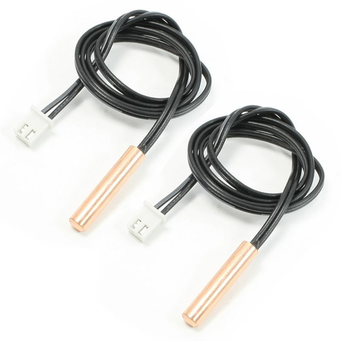 Uxcell Air Conditioner Repair 10K Copper Cylindrical Head Temperature Sensor, 2 Pieces