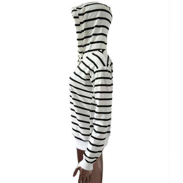 Pullover Tops,Morecome Womens Stripe Loose Casual Long Sleeve Hoodie Sweatshirt (S, Black)