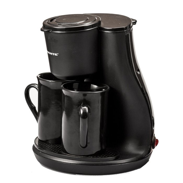 Ovente CM3BB Two Serving Coffeemaker with 2 Ceramic Personal Cups