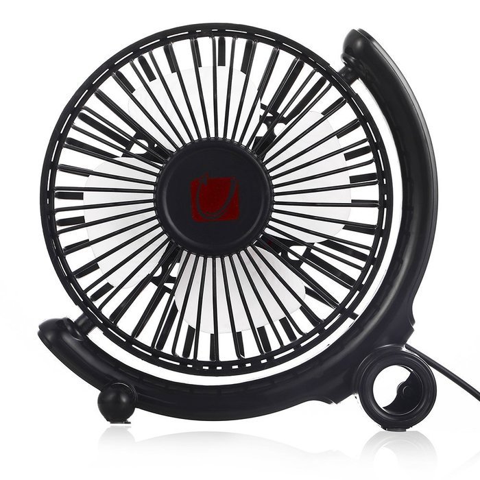 USB Desk Fan Small Personal Fan USB Powered with Two Speed, Metal Design and Quiet, 4" (Blue) N5