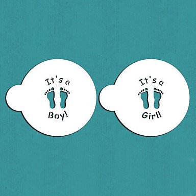 Y&XL&H It's a Boy/Girl Cookie Top, Cupcake Stencil, Stencil for Cake Decorating,Cookie Stencil,