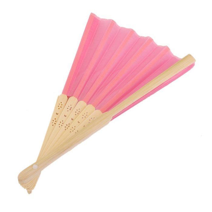 Chinese Folding Fan Retro Hand Fan Wedding Favors (White) N17
