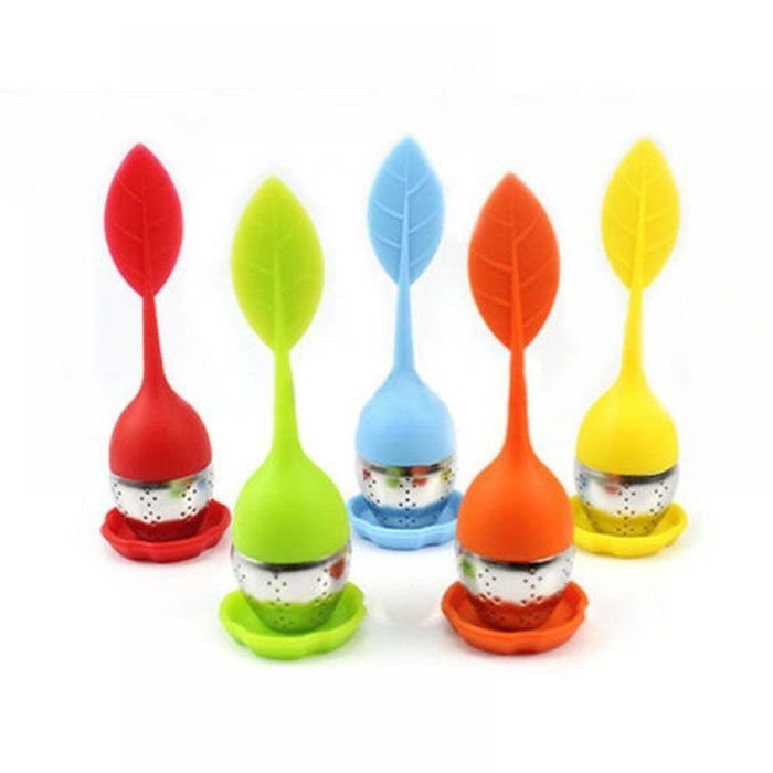 MAXGOODS Fine Silicone & Stainless Leaf Tea Strainer Teaspoon Infuser N4